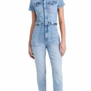 Good American Women's Light Blue Denim Jumpsuit
